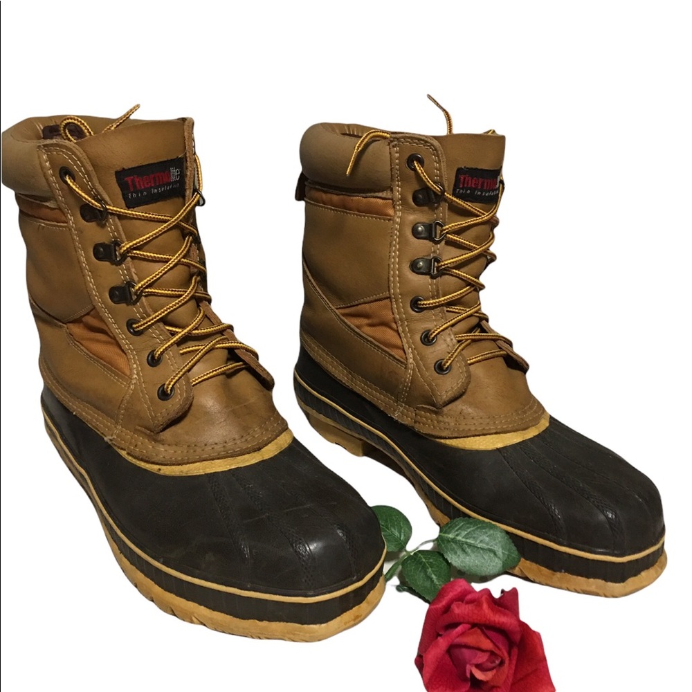 Boots Rod & Gun STEEL SHANK Lace up Sz. 12 WITH Thermo Lite Thin Insulat…